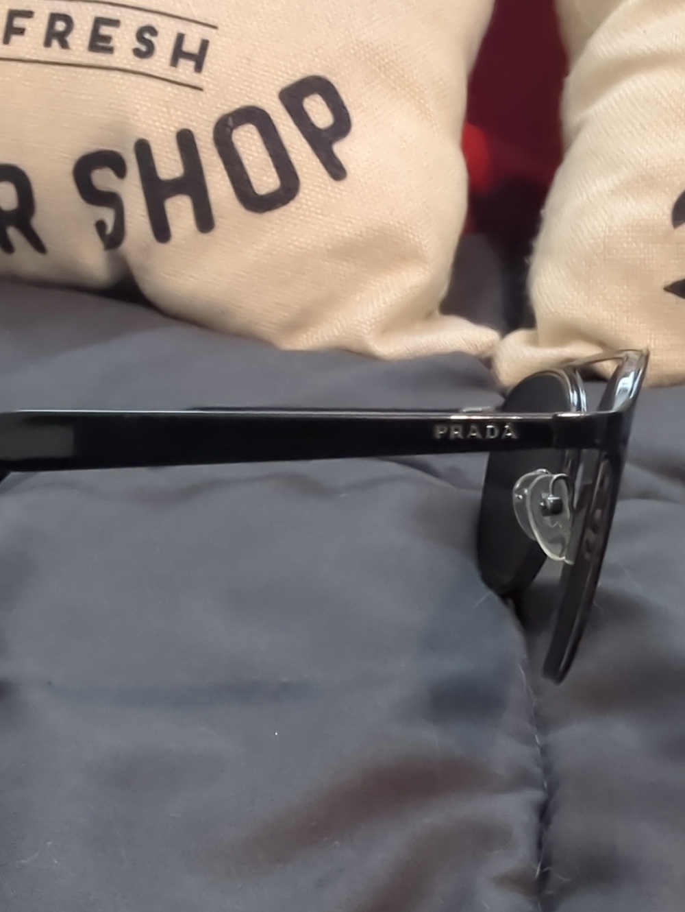 Authentic Prada Aviator Black Sunglasses Made In Italy - Picture 2 of 6